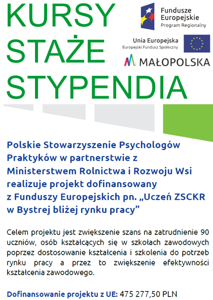 kursy staze stypendia projekt