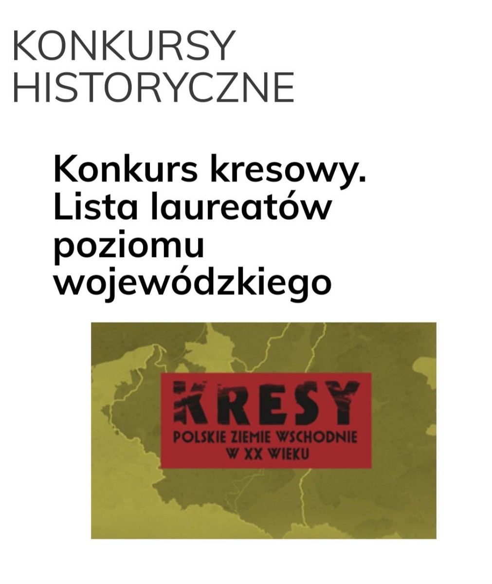 2023 Konkurs historyczny Kresy - polskie ziemie wschodnie w XX w. 